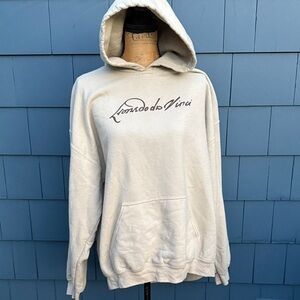 Leonardo Da Vinci Cream Hoodie XL sweatshirt